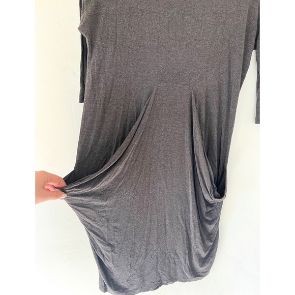 Joan Vass grey pocket dress - Picture 2 of 5